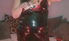 PVC SMOKING MILF USES LOVE EGG IN PUSSY