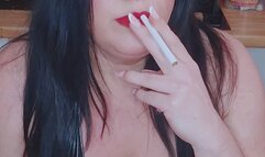 PVC SMOKING FILTH IN THE KITCHEN RIDING DILDO ON CHAIR