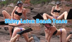 Shiny Latex Beach Tease - MP4