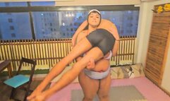 Dominant BBW Crushes Skinny Guy in Epic Lift and Carry Showdown