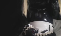 Smoking sexy maid All in rubber