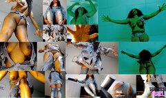 Girl Tourist Hulk Transformation and Denim Destruction, Gypsy Witch Enchantment - Growth Fetish, Transformation Fantasy