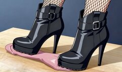 Cock & Balls Trampling in High Heel Boots - Sakura Flattens Your Cock Under Elegant Stilettos | Femdom Dick Crush Animation