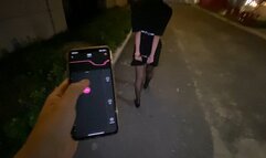 hh2-Insert a vibrator into the girl's vagina and then let her walk around the street