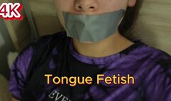 My Stepsister tapes her mouth with duct tape 4k