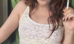 Goddess D Smoking Cork Tip 100 with Big Belly Hanging Out - Vertical Video