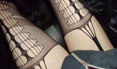Sarah - Cranking in Sexy Garter Stockings Late At Night - Sexy Thigh POV