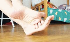 ANNA Asian model Feet Rubbing together