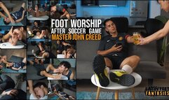 foot worship after soccer game | john creed