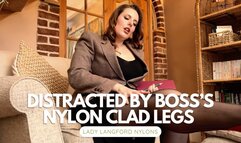Distracted By Stockings At Work Performance Review - Boss Finds Out About Your Nylon Obsession