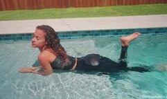 Jasmine's Faux Leather Swim