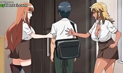 Horny teen with sexy big tits satisfies her friend