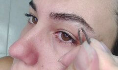 Eyebrow Tweezing & Facial Hair Removal - CLOSE UPS