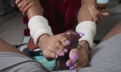 Goddess Z vibrating FOOTJOB HANDJOB