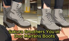 Face & Throat Trample in Doc Martens - Sakura Grinds You Flat in a Parking Lot - A