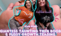 Giantess Taunting Then Boob Pussy Growth Teasing 4K