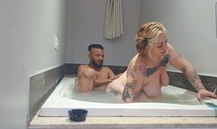 Worshiping the Fat Woman in the Bathtub- MP4 - Dom Rockfeller and Athenna - Sex interracial - BBW blonde Male Black bbc
