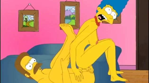 Cartun X Video - The Simpsons - Marge X Flanders - Cartoon Hentai Game P63 Porn Video