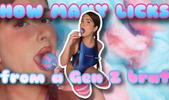 How Many Licks From A Gen Z Brat