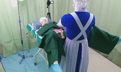 Intern Nursing Student Practices Milking & Handjob on Mannequin Patient