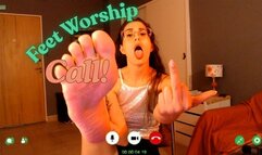 Feet worship video call
