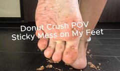 Chocolate Donut Crush POV – Sticky Mess on My Feet 1080