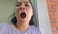 Yawn in slow motion - POV