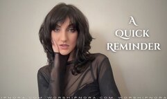 A Quick Reminder