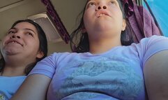 She and I yawning in a hyperbolic way