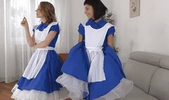 You don't know how to escape under the skirts of the two Alices ! ( 2 PART MP4 - MOBILE VERSION )