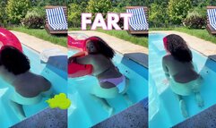Naked Pool Farting Big Ass Bubbles Underwater Gas Fun Chubby Girl