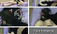 Face trampling and body trampling with black stockings