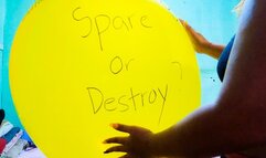 Sexy Juju Teases You Whether Or Not She Will Pop Your Balloon With A Scissors