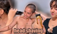 Shaves her head naked - subtitled 720p