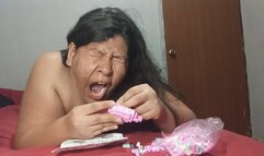 Yawning Fetish. Girl Building Block Figure part II