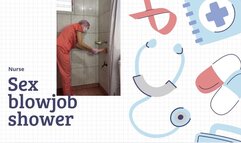 nurse in the shower blowjob and sex