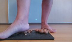 Crushing Walnuts with my big feet