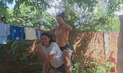 I lifted her and carried her effortlessly: In slow motion"