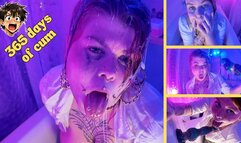 L'étudiante salope récolte le sperme de tous les puceaux de sa classe.