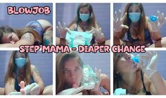CUTE DIAPER CHANGE - BLOWJOB FROM STEPMAMA