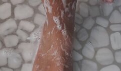 Wet Shower feet, soapy toes