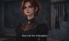 Strict Professor Publicly Spanks Late Student in Front of the Class POV