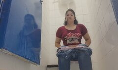 Quick relief in a city bathroom. Jet flush