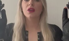 Goddess Paisley Smoking Two Cigarettes Whilst Wearing Leather Gloves