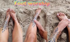 Foot fetish (sinking my feet in sand)