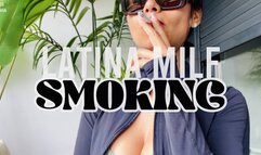 Latin MILF smoking on your face