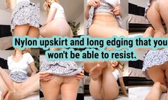 Long edging video. Nylon teasing that you won't be able to resist