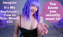 Imagine It’s My Boyfriend’s Cum In Your Mouth CEI - Female Domination, Femdom, Cum Eating Instruction, Verbal Humiliation, Cuckolding with Mistress Mystique Hoops - MP4