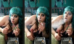 Goddess Kinx's Smoky Bedside JOI: Sensual Tease & Deny with Dildo Smoke Worship