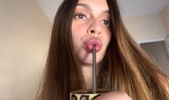 Sensual Lip Sucking – Close Up Slow